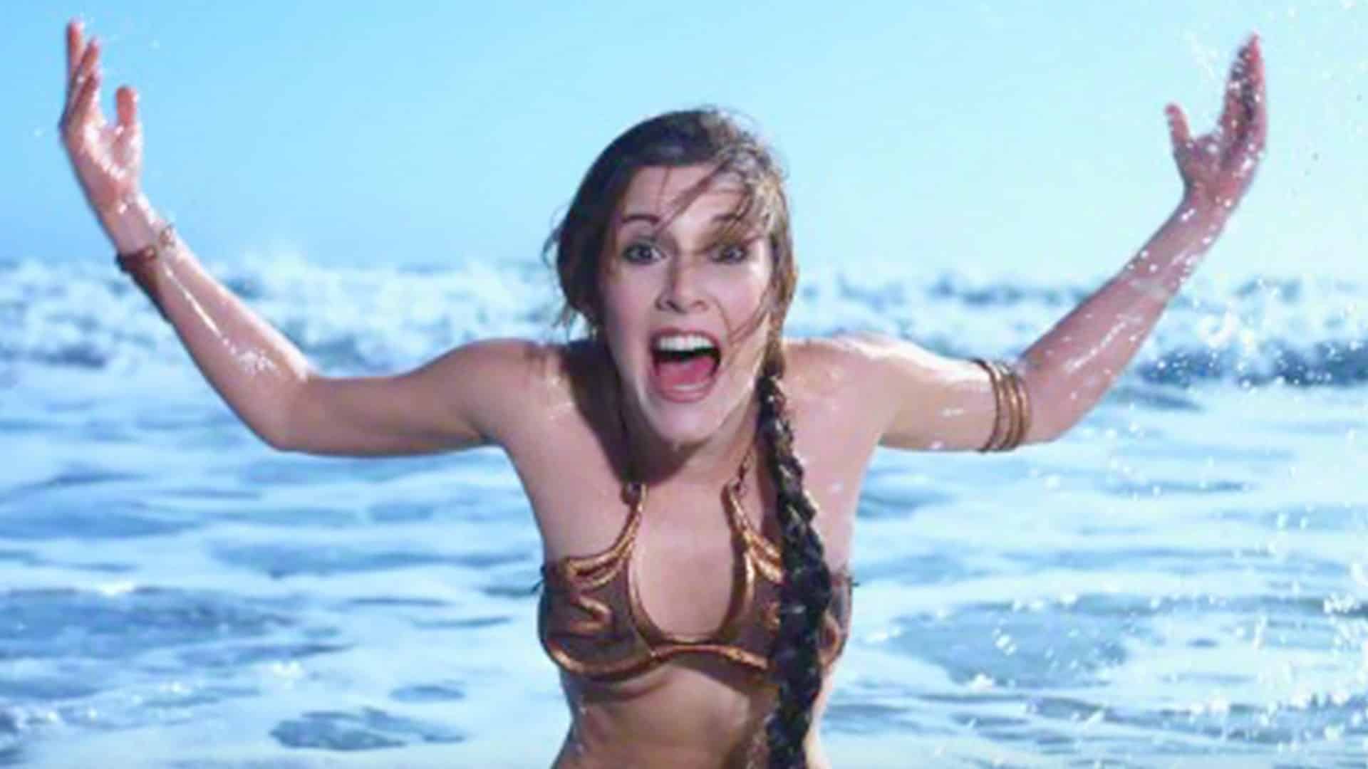 Princess Leia, the girl in the golden bikini